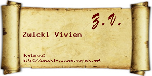 Zwickl Vivien névjegykártya